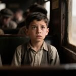 A 7-year-old boy of Mexican ancestry on the train asks in confusion, "Where is Mexico?"